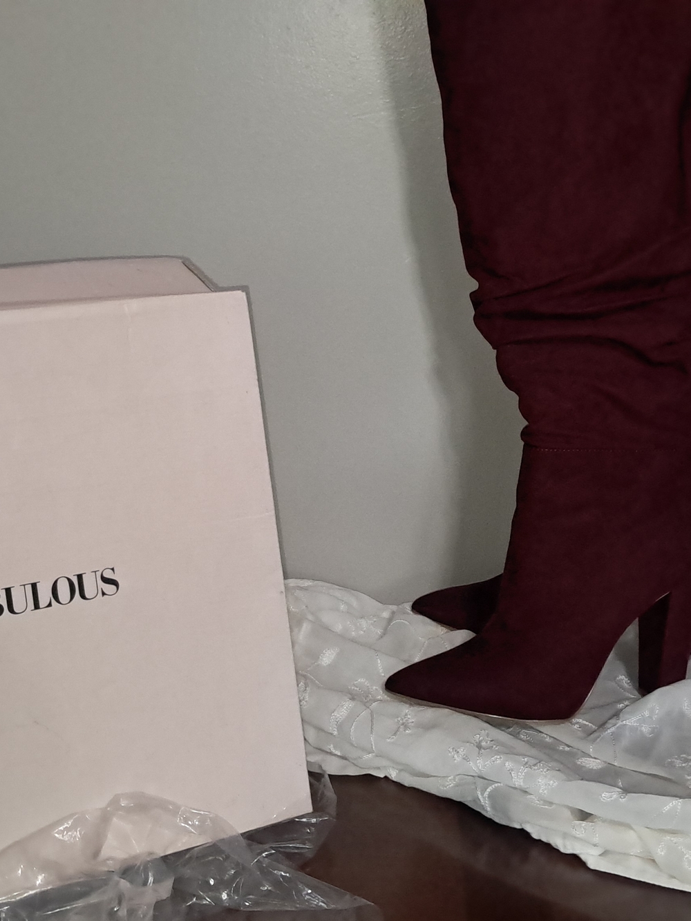 Phelan Burgundy Over-the-Knee Pointed Toe Block Heel Boots